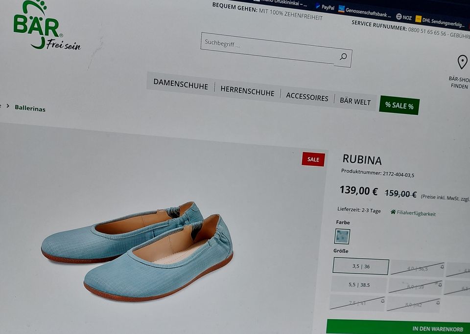 Bär Rubina Sommer Schuh Zehenfreiheit perfekter Sitz Gr. 7 - Neu- in Osnabrück