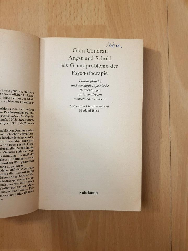 Gion Condrau Angst und Schuld Psychotherapie Suhrkamp Buch Bücher in Frankfurt am Main