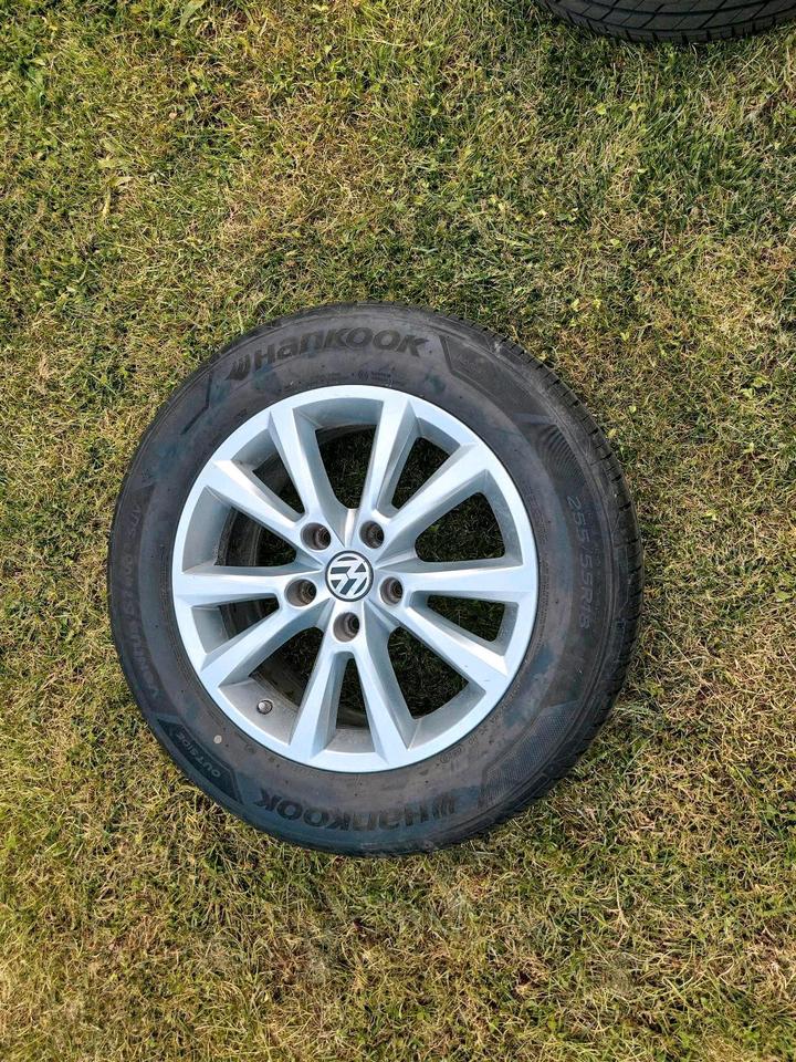 Sommerreifen 255/55 R 18 Alu Felgen Hankook 7mm / 7P VW Touareg in Dachwig