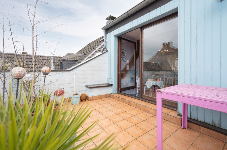 Einzigartige Endetage mit sonniger Dachterrasse und Garage in Krefeld