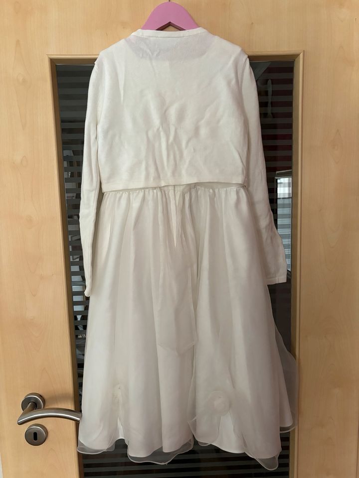 Kommunionkleid in Größe 134 mit Bolero-Jäckchen in Größe 140 in Bad Homburg