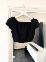 H&M Top Oberteil Crop Top Bluse Schwarz XS 34 S 36 Schulterfrei Hessen - Burghaun Vorschau