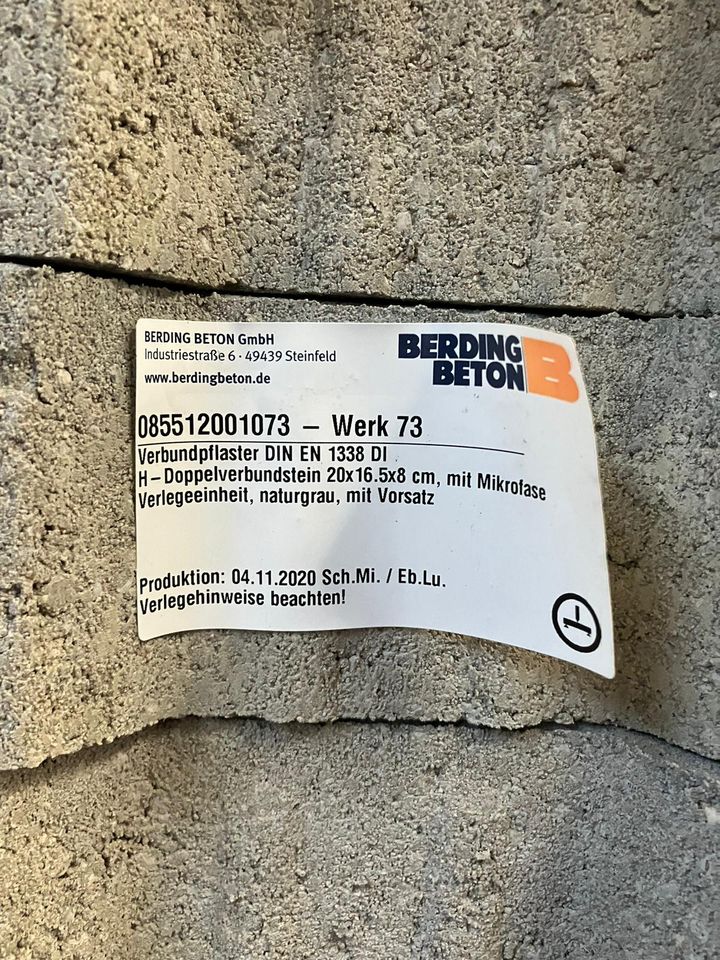 Doppelverbundsteine 20 x 16,5 x 8 in Stotternheim