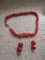 Schmuck Kette und Ohrringe in rot, Kinderkostüm, Kinderschmuck Nordrhein-Westfalen - Rheda-Wiedenbrück Vorschau