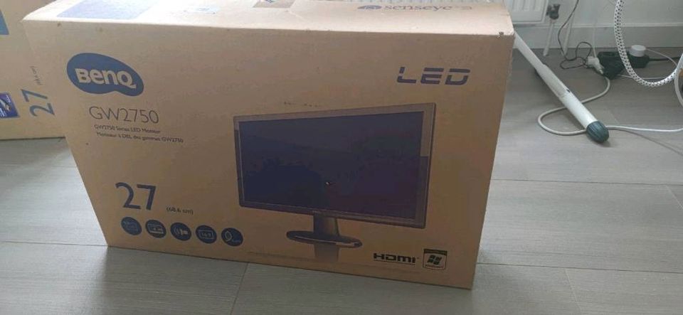 2x BENQ GW2750 LED Monitor inkl Halterung mit OVP und Standfüssen in Urmitz