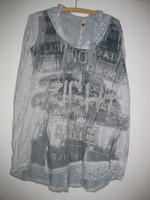 Tredy Tunika Gr.46 Langarmshirt mit Kapuze helles grau Hessen - Darmstadt Vorschau