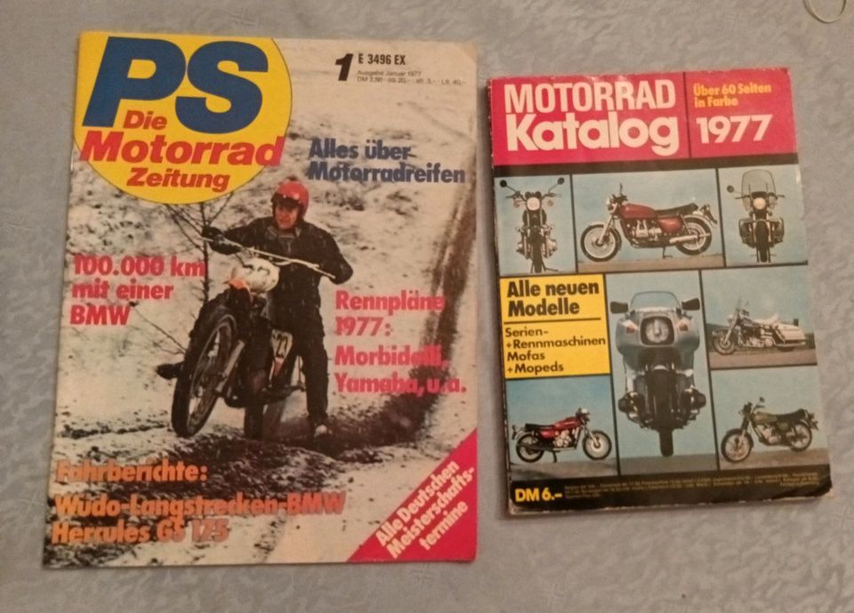 Motorrad Katalog 1977 & PS Die Motorrad Zeitung Januar 1977 in Dinslaken