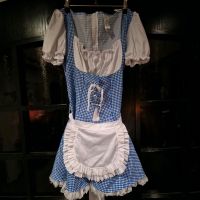 Karneval Dirndl blau weiss kariert mini Gr.1 ca  38/40 Bayern - Mainaschaff Vorschau