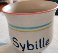 "Sybille" Namensbecher, Ton,Unikat, 2 x gebraucht Bayern - Bamberg Vorschau
