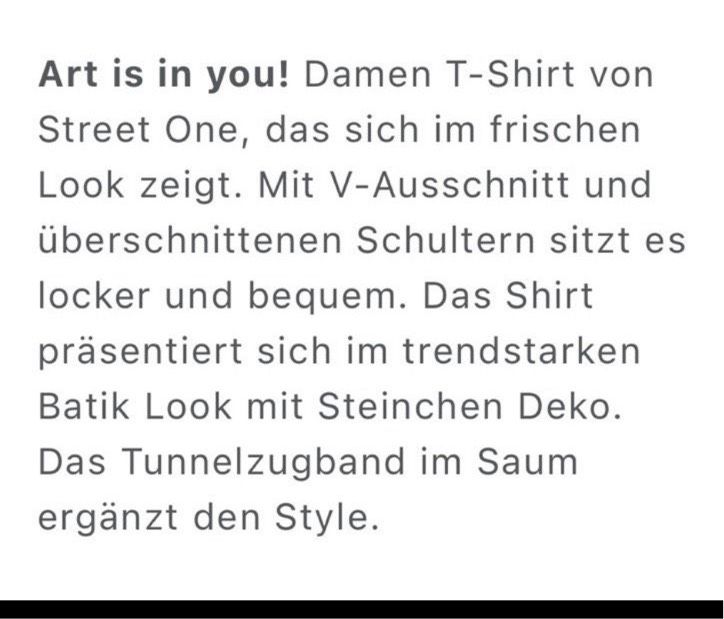 Street One Batik Shirt zum Binden Gr.40/42 in Rheinland-Pfalz - Ingelheim am  Rhein | eBay Kleinanzeigen ist jetzt Kleinanzeigen