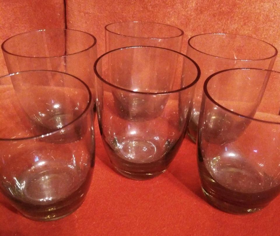 Rauchglas Tablett Schnapsglaeser art deco? 50er 60er? in Zeven