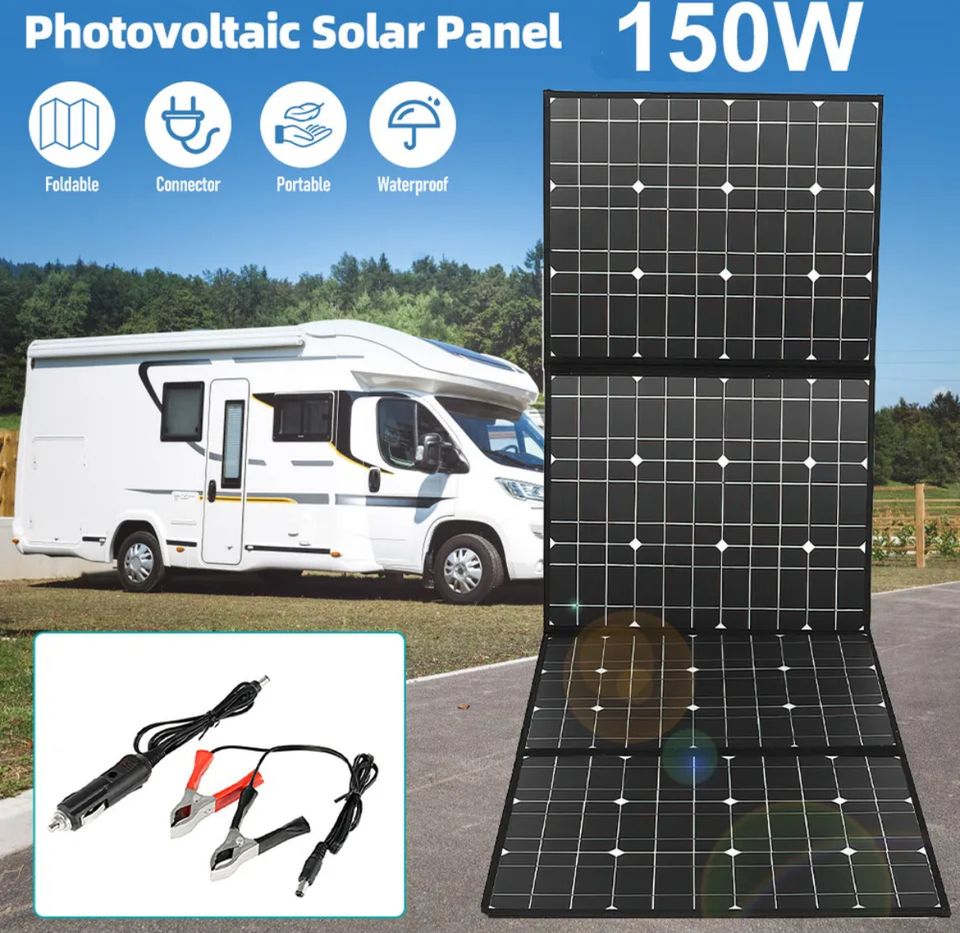 150W Faltbar Tragbar SolarPanel Powerstation für Autobatterie NEU in Hessen  - Weilburg