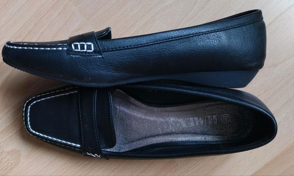 JUMEX Damen Schuhe Ballerinas Gr.40 Echtleder Schwarz. in Lage