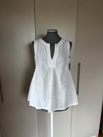 Vintage perlenoberteil top perlen weiß boho ibiza baumwolle bluse Nordrhein-Westfalen - Herford Vorschau