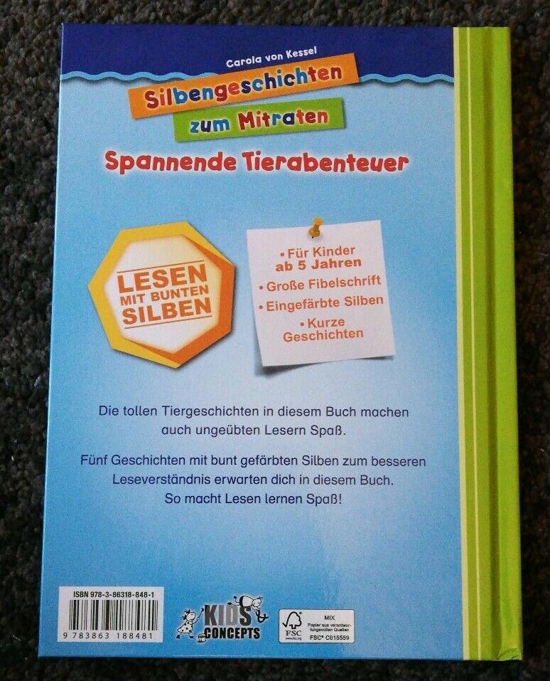 Kinderbuch für Erstleser "Spannende Tierabenteuer" ab 5 Jahre in Wernigerode