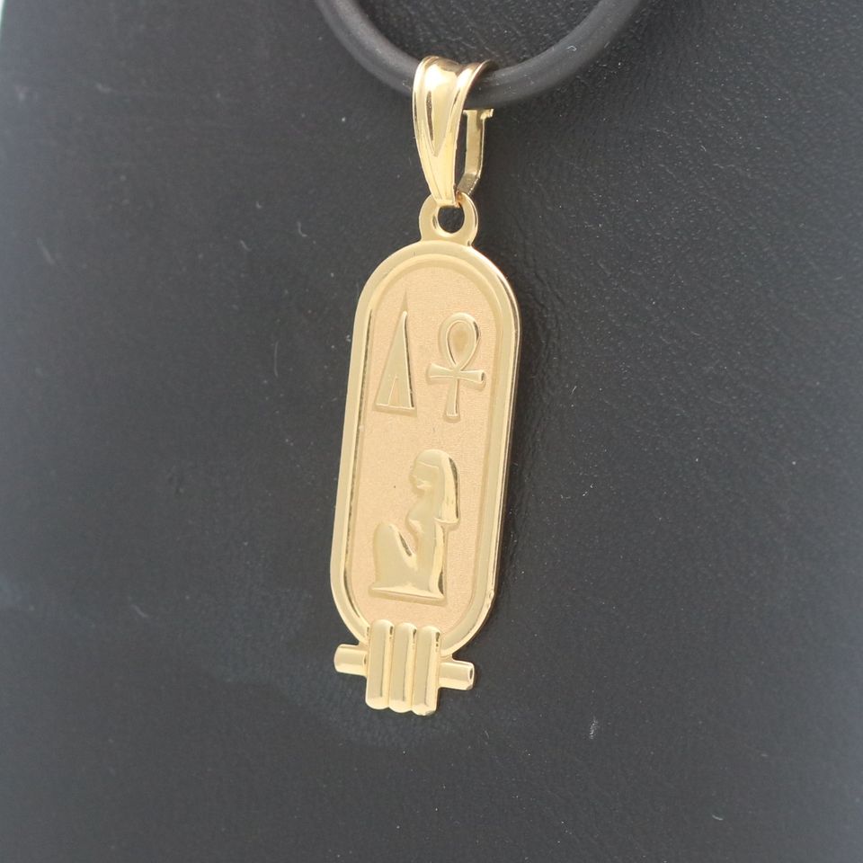Ägyptischer Gold Anhänger 750 18 Kt Hieroglyphen www.juweliero.de in Köln