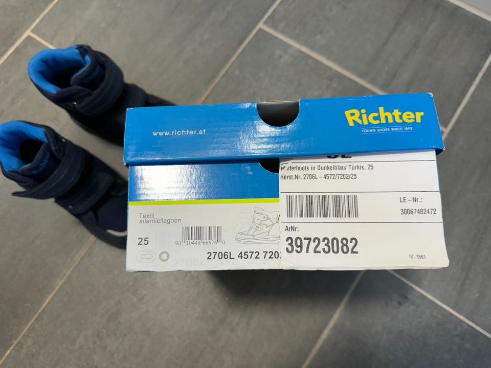 Richter Shoes Winterboots in Dunkelblau / Türkis, Größe 25 in Langen (Hessen)