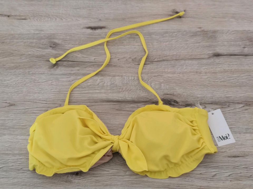 Damen Bikini Triangel Oberteil von Pour Moi? in Größe XXL & Gelb in Arnstein