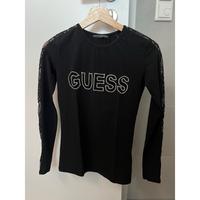 Guess Langarm Shirt mit Strass Logo und Spitzenbesatz Nordrhein-Westfalen - Willich Vorschau