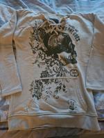 Yakuza Sweatshirt Pullover Long schulterfrei beige Gr. M 38 Brandenburg - Schönefeld Vorschau