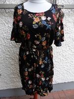 Zizzi Midi Kleid Blumen Gr.M 46/48 schwarz bunt mit Gürtel Bayern - Landshut Vorschau