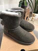 Damen Schuhe Stiefel Stiefelette Gr 39 grau UGG Lammfell Leder Bayern - Winzer Vorschau