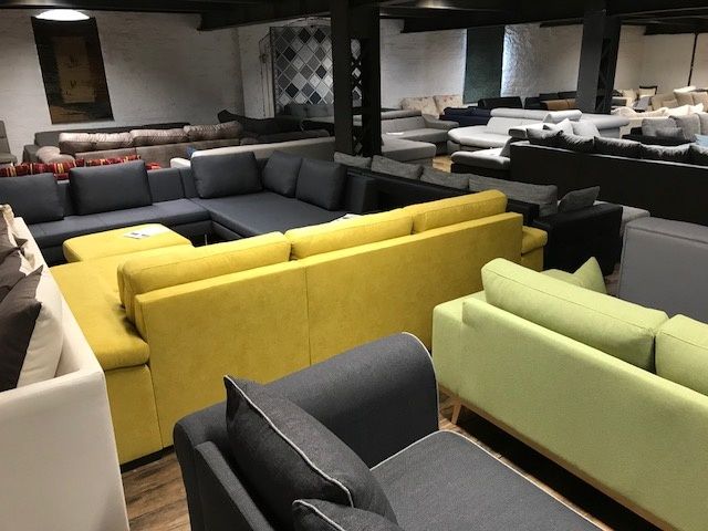 Ecksofa Sofa Polsterecke Papenburg Webstoff grau mit Ottomane Neu in Hamburg