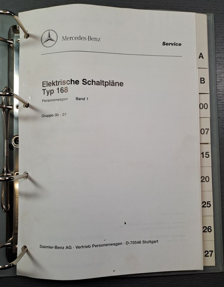 Mercedes-Benz Elektrische Schaltpläne Typ 168 Band 1 in Alfeld (Leine)