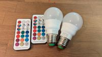 2x E27 RGB LED Leuchtmittel mit Fernbedienung Hessen - Bensheim Vorschau