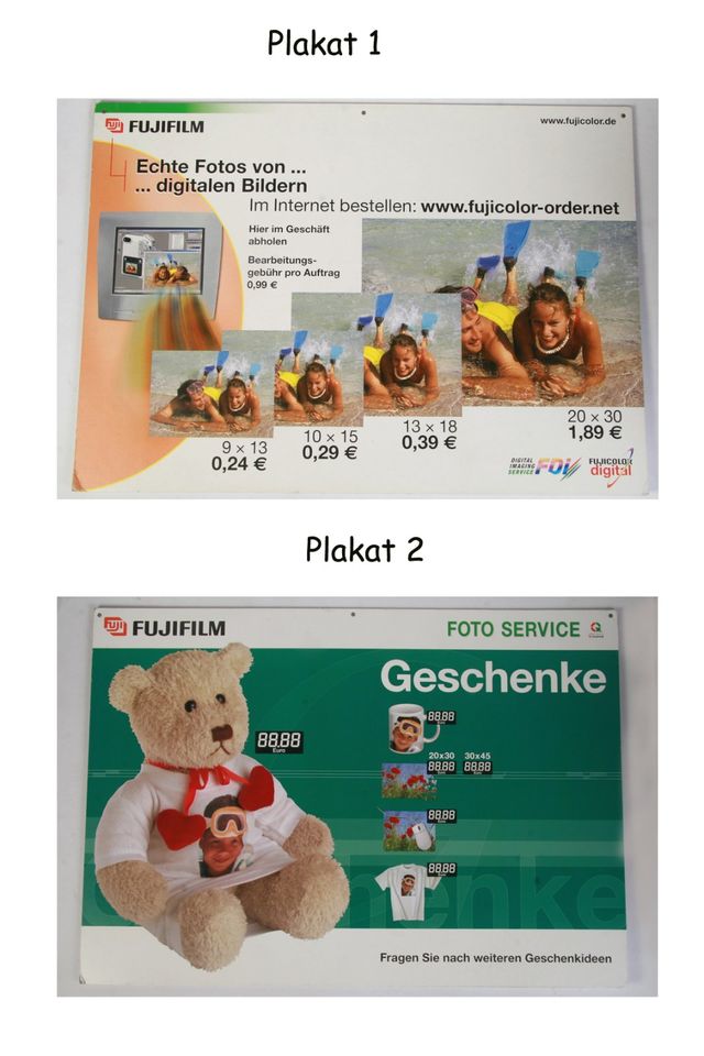 Fuji Werbeplakat Theken-Display Pappe Fuji Werbung 40x60 2000er in Berching