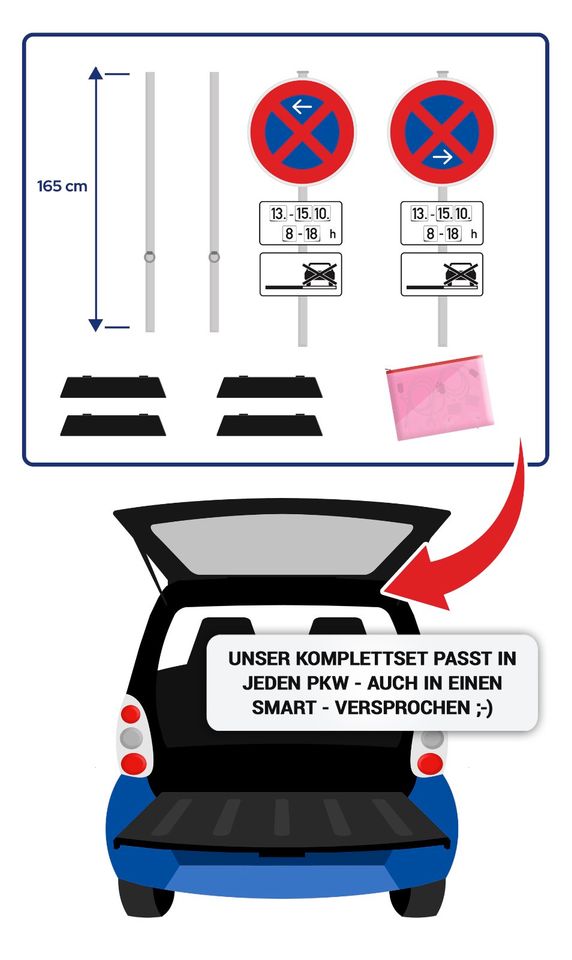 ✅ Halteverbotsschilder mieten in Köln ⚡48 € für 10 Tage in Köln