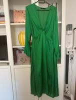Elegantes Mango Satin Abendkleid Maxikleid grün München - Schwanthalerhöhe Vorschau