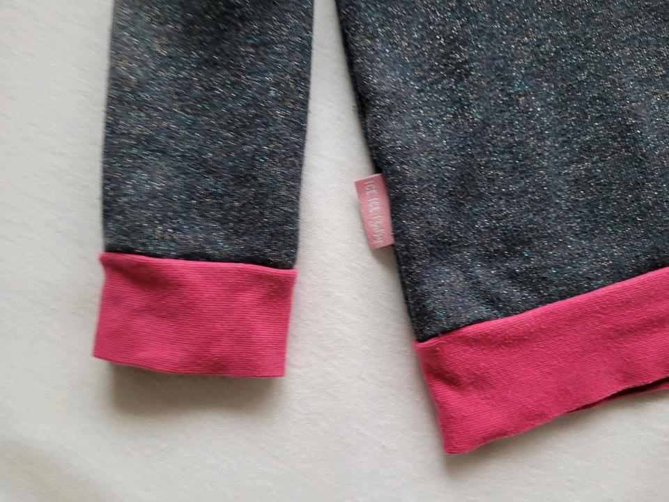 Gr.98/104 Süßer Kapuzenpullover mit Glitzer handmade in Rostock