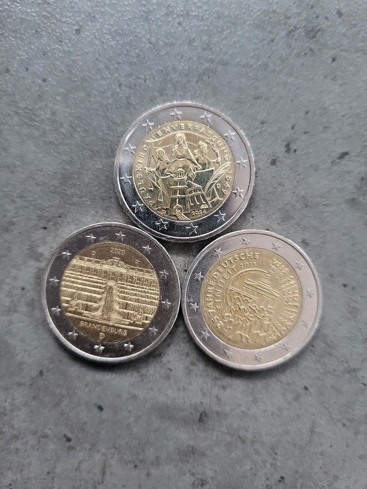 3mal 2 Euro Münze in Töging am Inn
