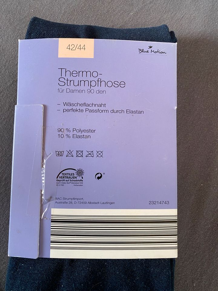 Strumpfhose Thermo Gr. 44/46 blau NEU in Hersbruck