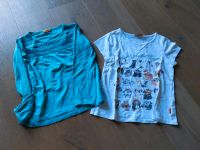 2 Shirts NonStop 122 Hund Katze Tiere weiß Mint Stick Langarm T-S Bayern - Nordendorf Vorschau