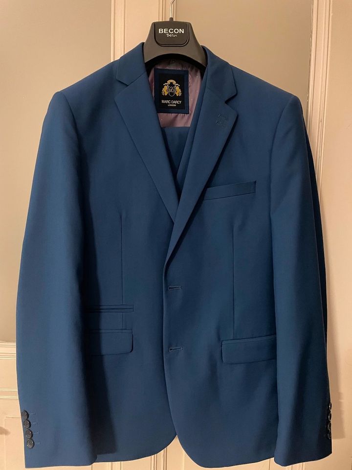 Marc Darcy Herren Anzug Anzug blau Colbalt Blue Gr. 50 in Berlin