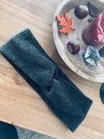 Stirnband Haarband cord Jersey khaki dunkelgrün handmade Niedersachsen - Rieste Vorschau