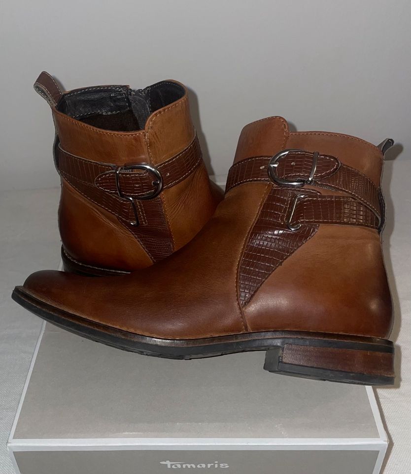 Stiefelette Chelsea Boot Braun Echtleder 39 in Hamburg