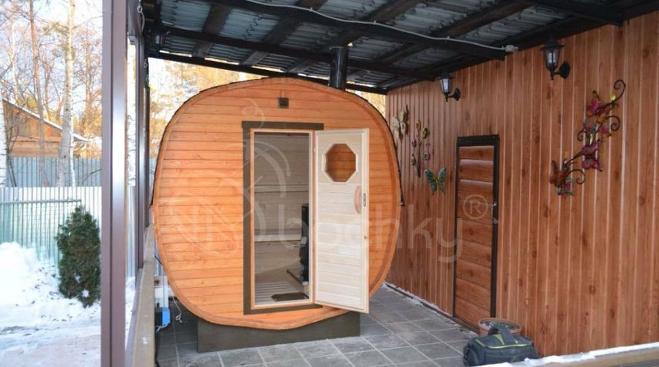 Fasssauna Okta/Qadra, Gartensauna, Sauna mit noch mehr Volumen in Berlin