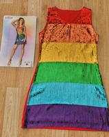 Damen Regenbogen Paillettenkleid CSD Gr. M Fasching Karneval Berlin - Zehlendorf Vorschau