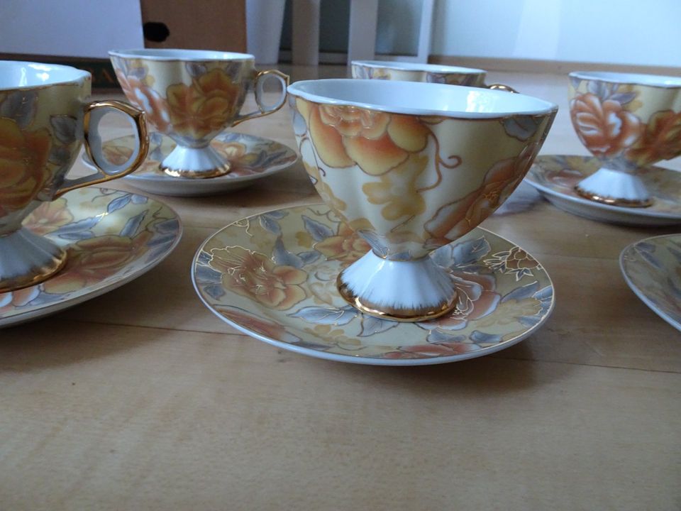Yamasen Gold Porzellan Sammlung Japan Modell 24ct vergoldet Tasse in Deißlingen