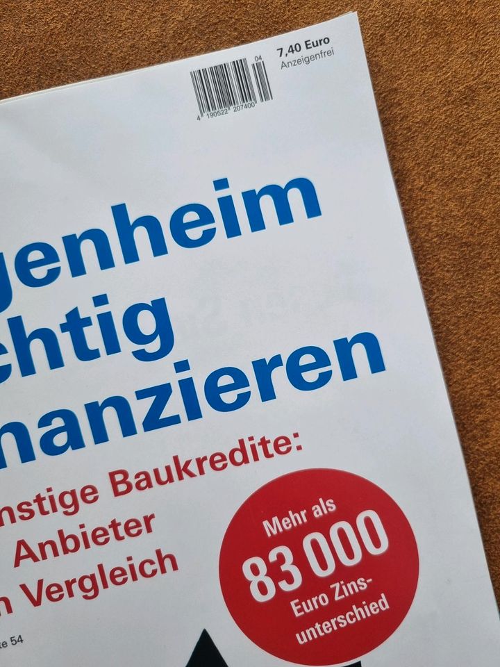 Stiftung Warentest Heft Finanztest April 2024 Eigenheim Baukredit in Flensburg