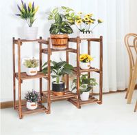 10 Topf Blumenständer Holz Garten Indoor Outdoor Blumen Pflanzen Hessen - Bebra Vorschau