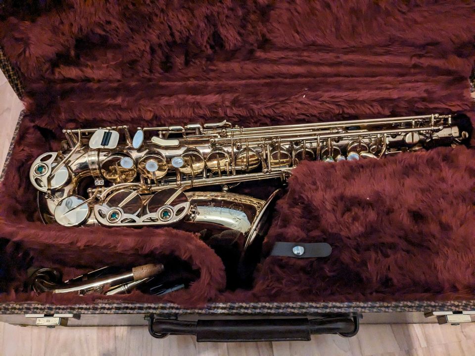 Altsaxophon Selmer Super Action 80 II Goldlack Jubiläumsgravur in Köln