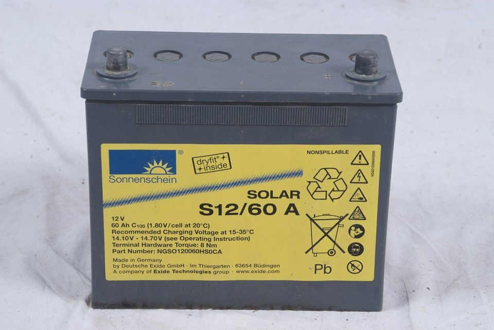 Batterie solaire gel SONNENSCHEIN S12/ 60A