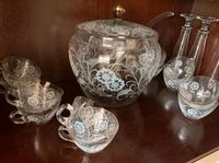 (1) Bowlen Glas, schöne Blumen-Ornamente,  Set 12 x Gläser Hessen - Eppstein Vorschau