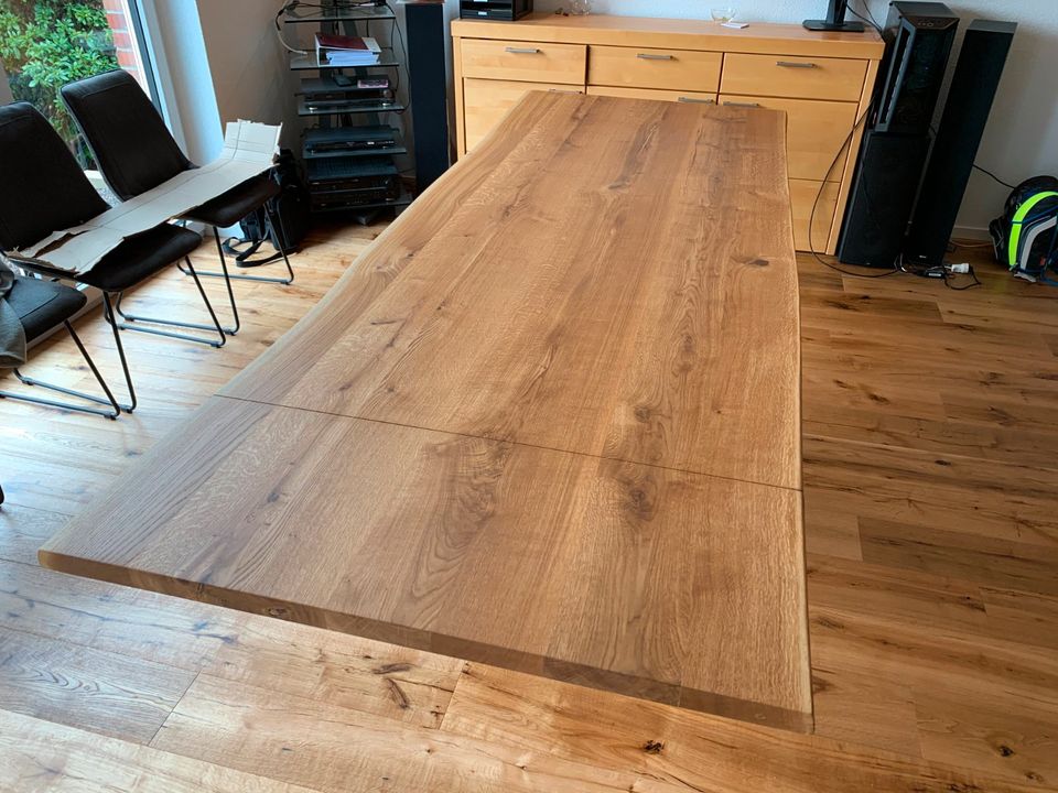 Massiv Eiche Tisch Baumtisch Ausziehbar Esstisch 200-250x100cm in Königswinter