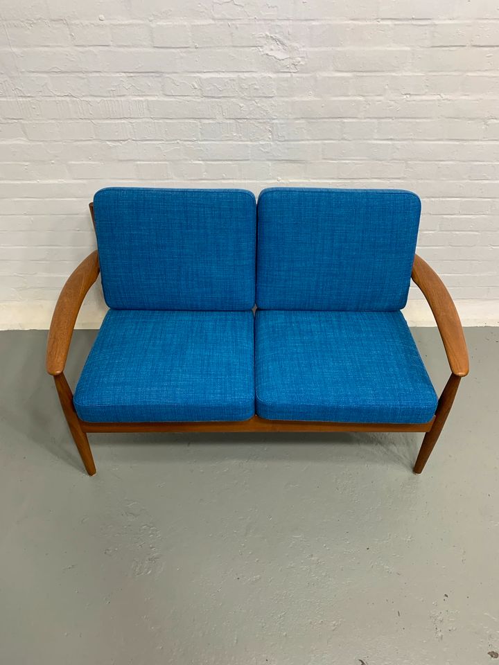 ◤ Sofa daybed grete Jalk Cado Vintage Teakholz Couch Zweisitzer Sessel Stuhl Teak mid Century Dänisch 50er 70er 60er Danish Retro Sitz Hocker Polster neu France son in Berlin