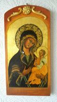 Ikone Bild Maria mit Jesus Kind Holztafel Druck  Gr.45x22cm-ALT Nordrhein-Westfalen - Holzwickede Vorschau